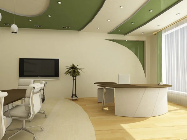 Workplaces in modern office classical;