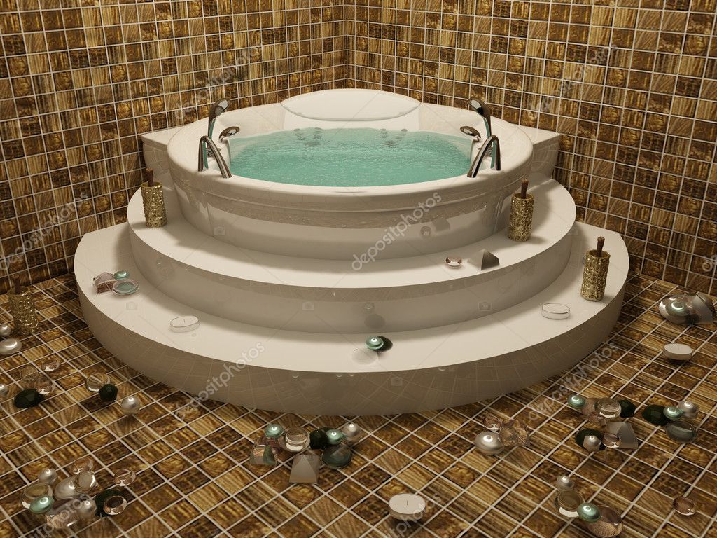 Baignoire dangle avec bougie en intérieur romantique bethroom ...