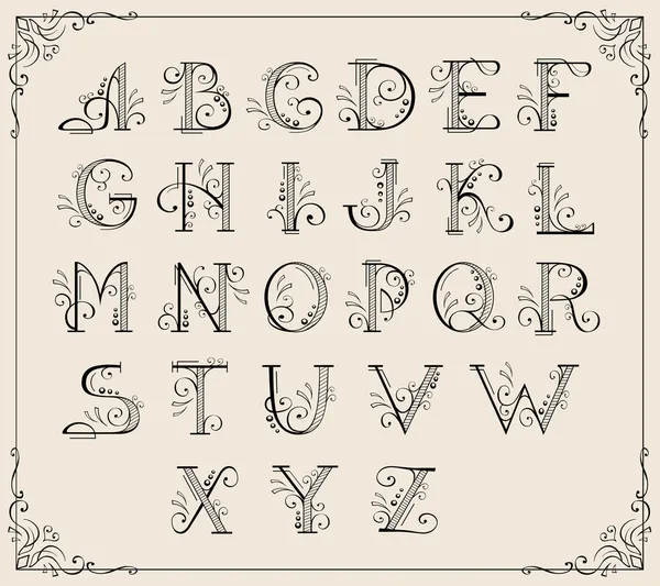 Victorian Calligraphy Alphabet