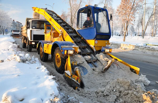 Mechanized snow removal.