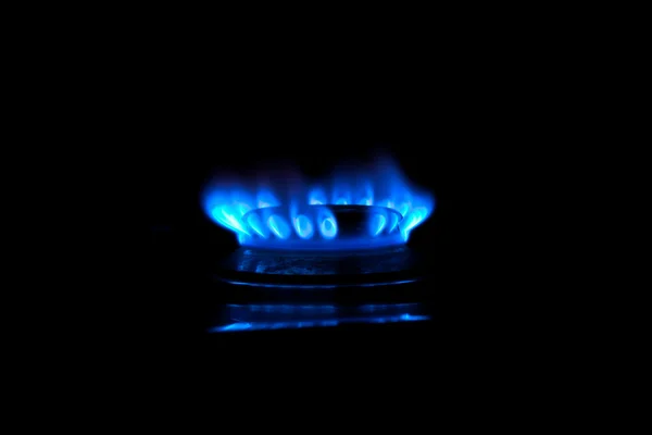 A blue flame burning