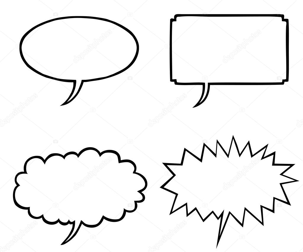 cartoon speech bubbles