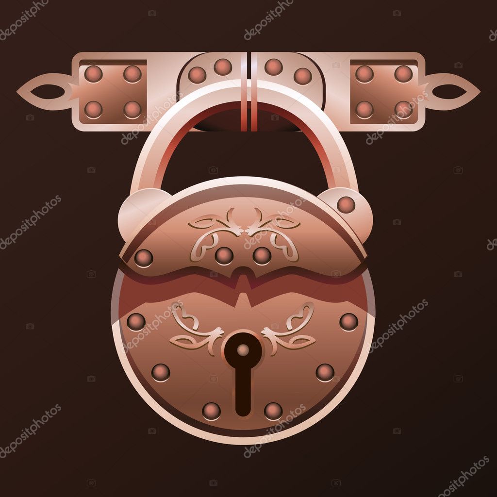 Vintage Padlock Stock Vector By Jet Spider 5830613