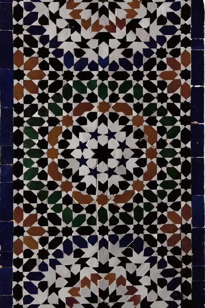 Detail of Traditional Islamic Mosaic in Morocco