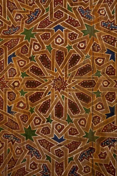 Detail of traditional wooden ornament in Morocco