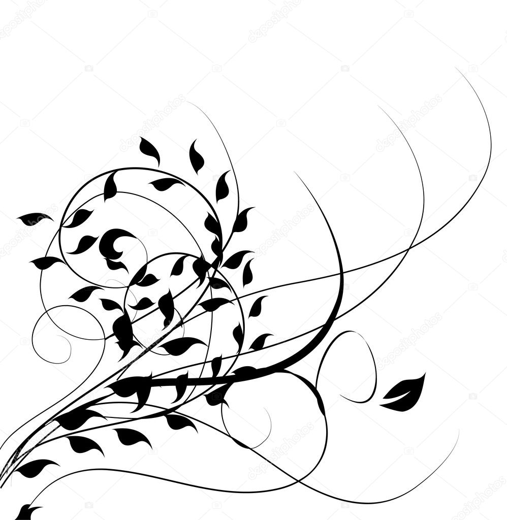 Floral Swirls Vector