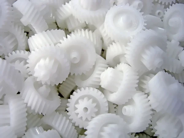 White plastic gears