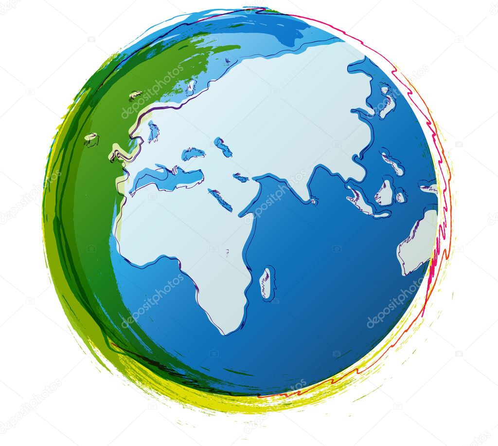 Colorful World Globe