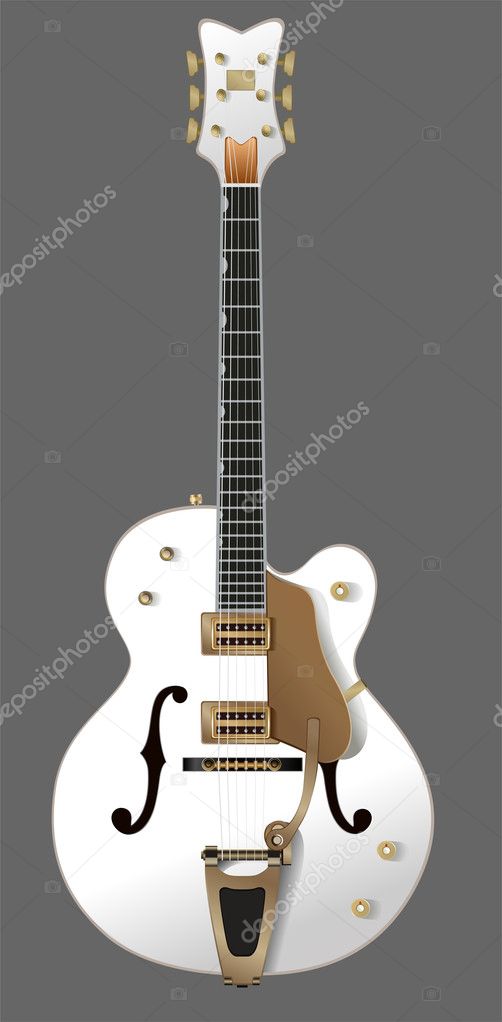 White Acoustic Guitar