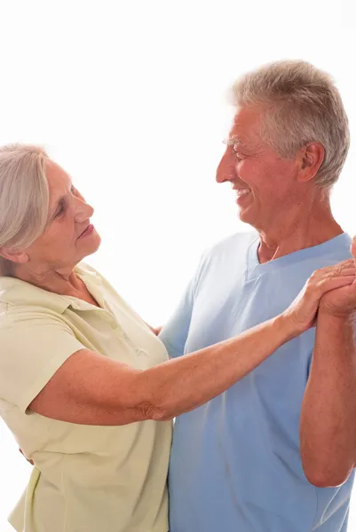 Elderly couple dancing
