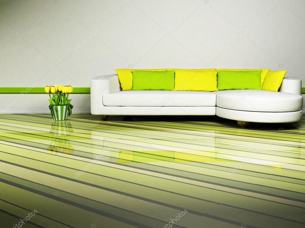 Ljusa inredning design av vardagsrum — stockfotografi © minerva86 ...