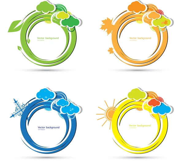 Four seasons vector elements
