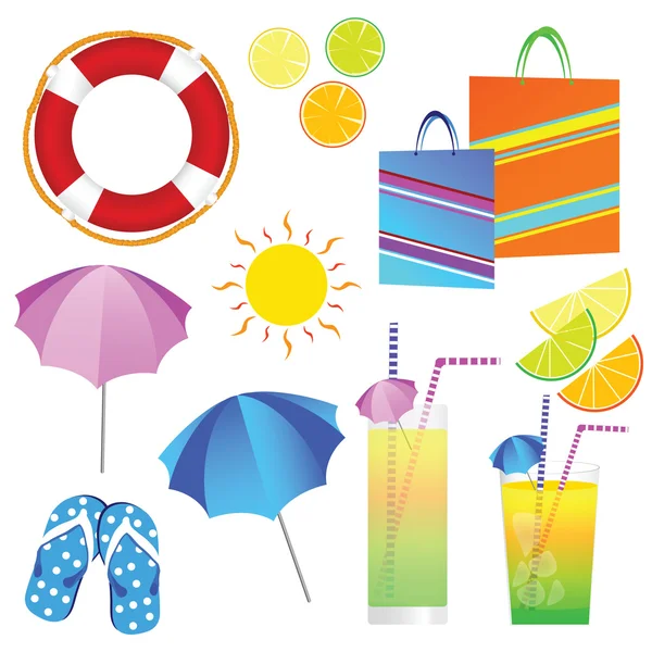 Accessories to the sea and beach illustration