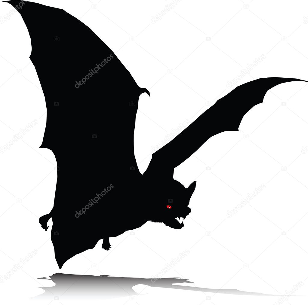 Bat alone silhouettes — Stock Photo © drgaga 5958764