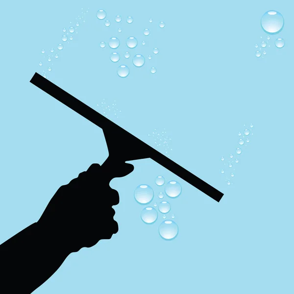 Cleaning windows illustration