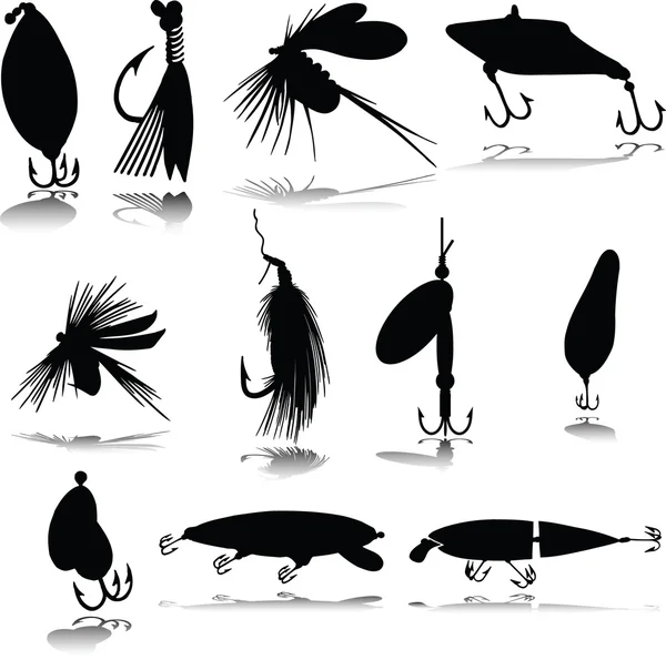 Hook for fishing silhouettes