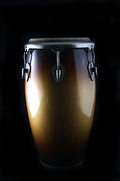 Latin African Conga Drum Isolated on Black
