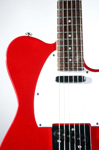Red Electric Guitar isolated On White