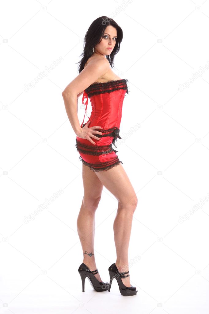 Beautiful Sexy Curvy Asian Woman Wearing.