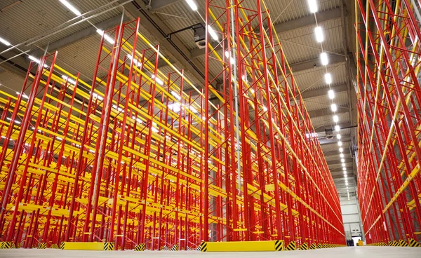 Empty racks in warehouse