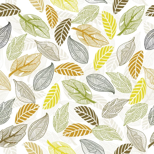 Seamless leaf pattern in vector