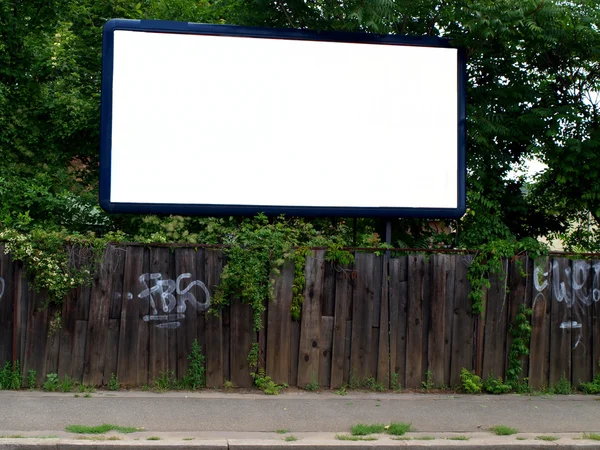 Large blank billboard on a street