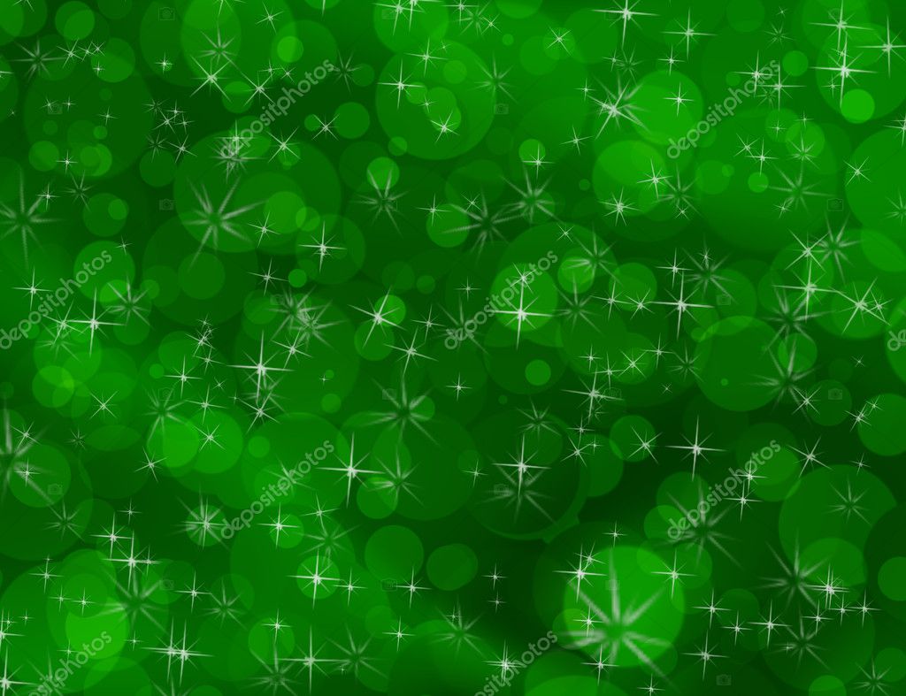 Green Sparkles Background