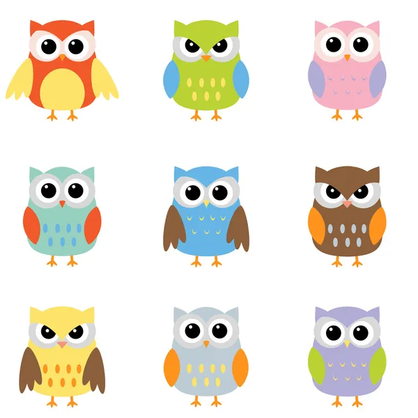  Coloring on Color Owls Clip Art   Stock Vector    Yuliya M  6060737