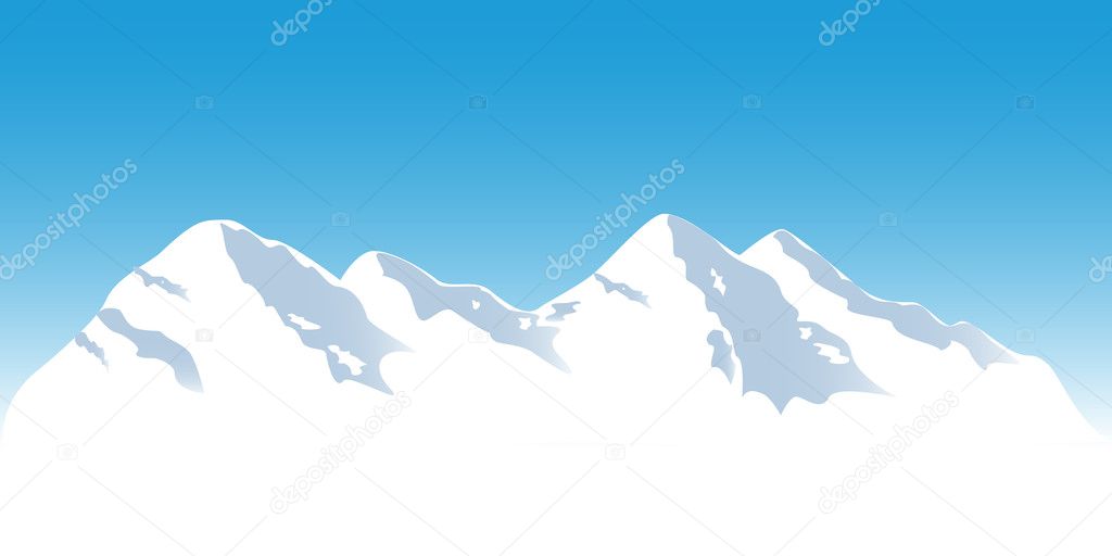 snow capped mountains clipart - photo #11