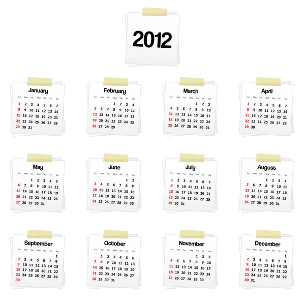   2012 Calendars on 2012 Calendar   Stock Vector    Simo988  6563634