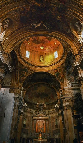 Gesu Jesuit Church Inside Golden Dome Rome Italy