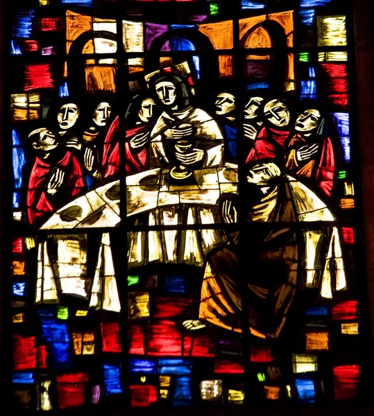 Last Supper Stained Glass Temple of Atonement Mexico