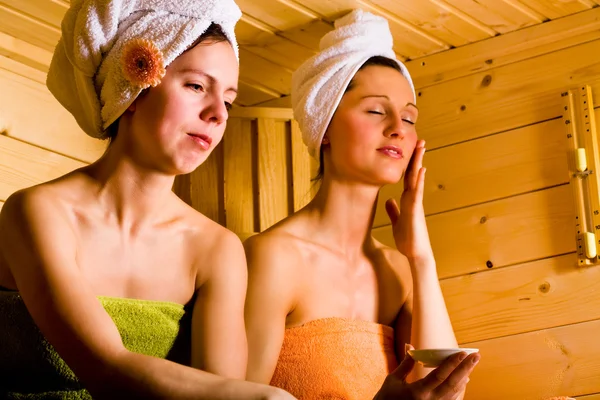 Sauna girls by Val Thoermer Stock Photo Editorial Use Only