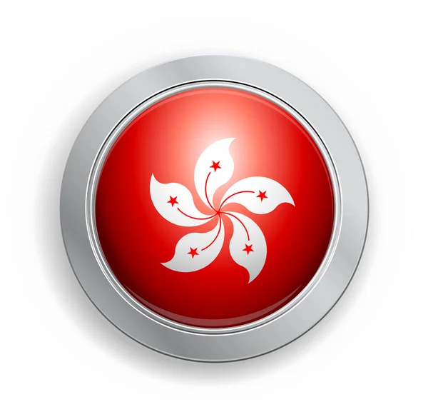 Hong Kong Flag Button by