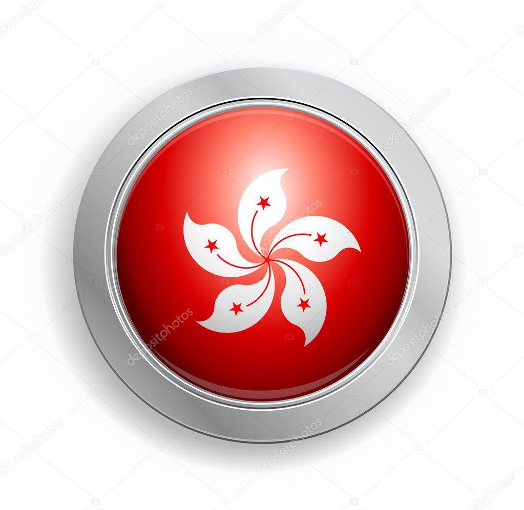 Hong Kong Flag Button — Stock Vector © Emirmd 6534414