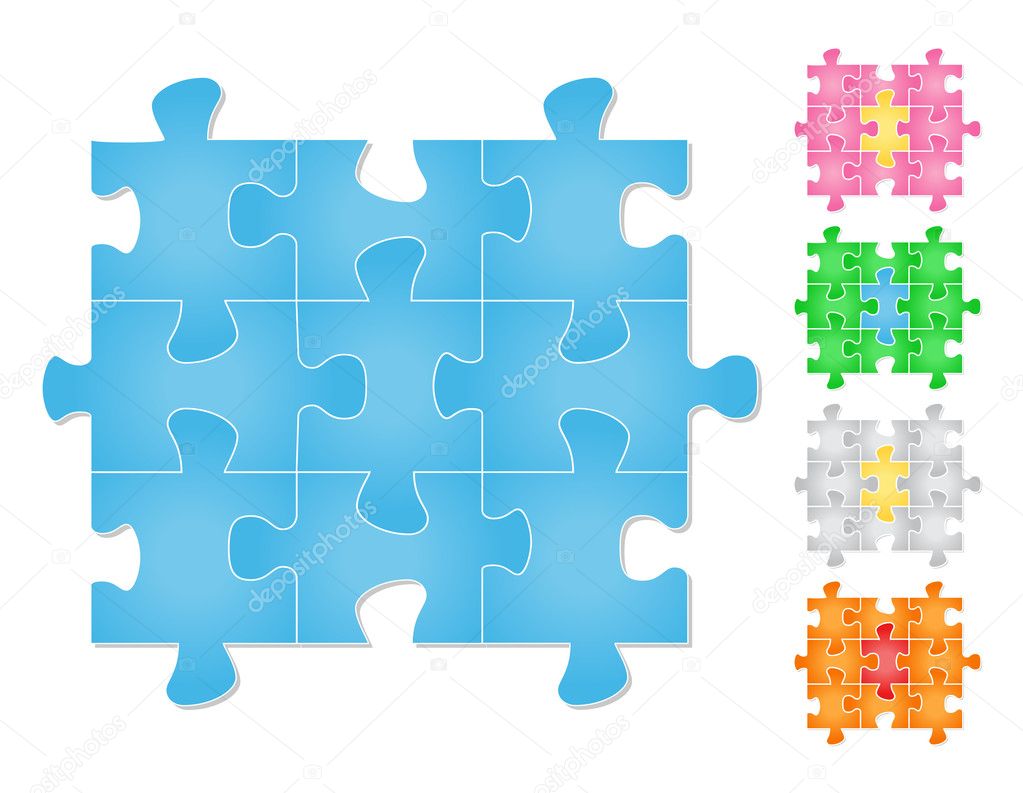 Vector Jigsaw Puzzle Stock Vector Image By Human