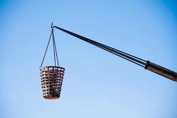 Hanging steel basket