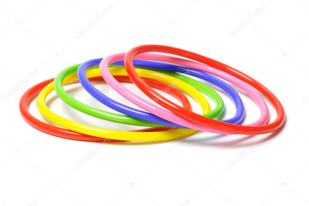 Colorful plastic bangles — Stock Photo © design56 6135342