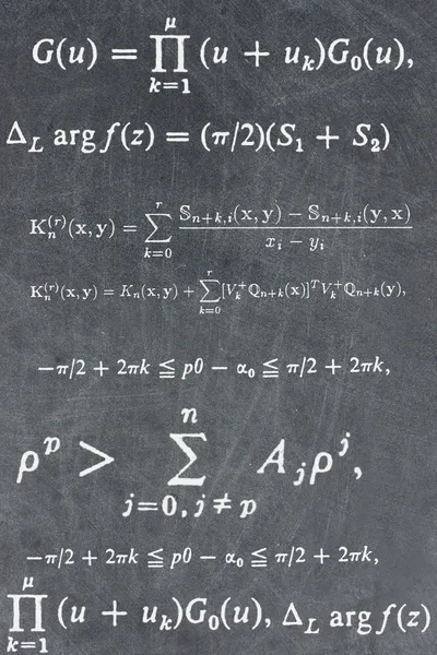 Math on blackboard