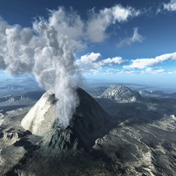 Young volcano being born
