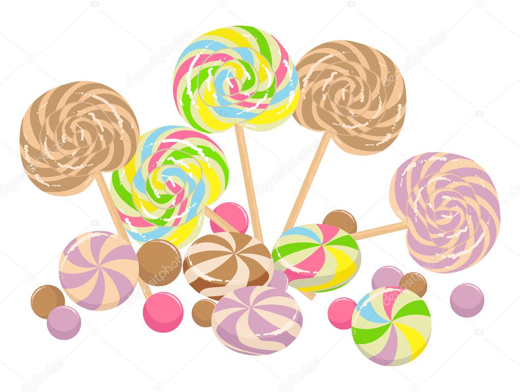 Cartoon Swirl Lollipop