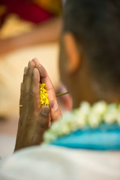 hindu indian wedding ceremony in a temple by andy lim stock photo