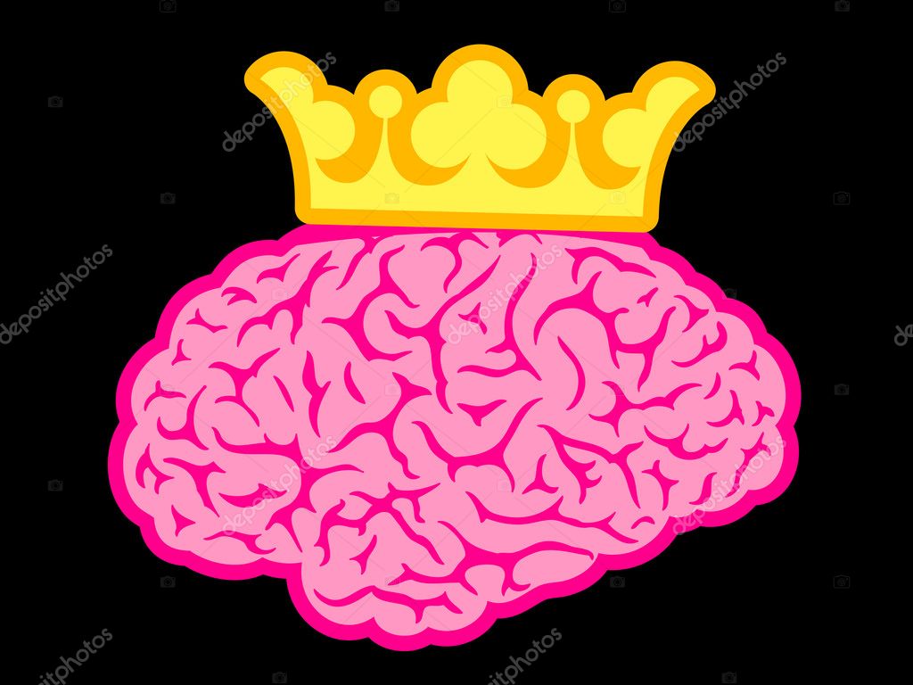 King brain with crown — Stock Vector © a__n 6424780