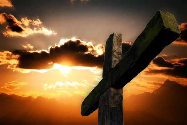 Cross and sunset
