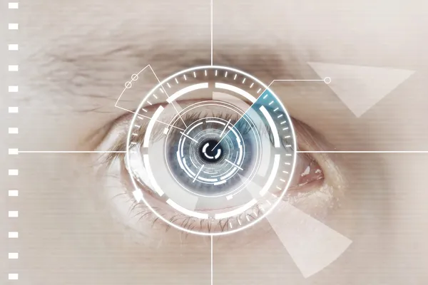 Technology scan man\'s eye for security or identification