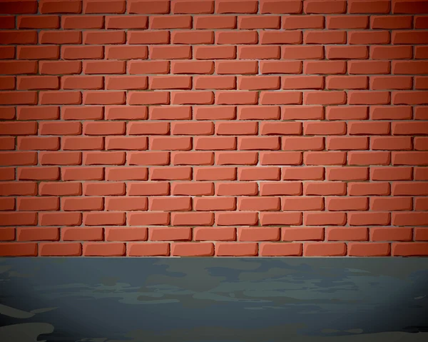 Brick wall on the street