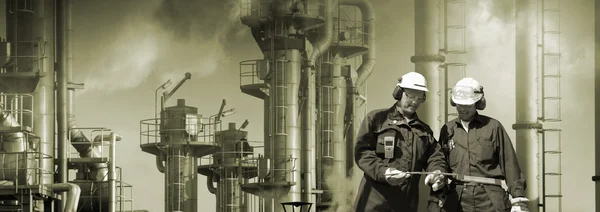 Oil workers and refinery industry