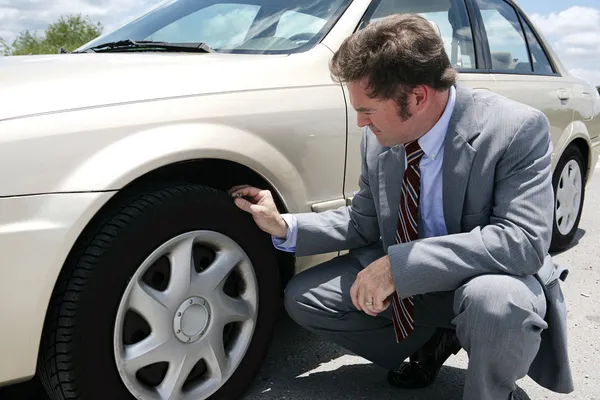 Flat Tire with Screw — Stock Photo #6650685