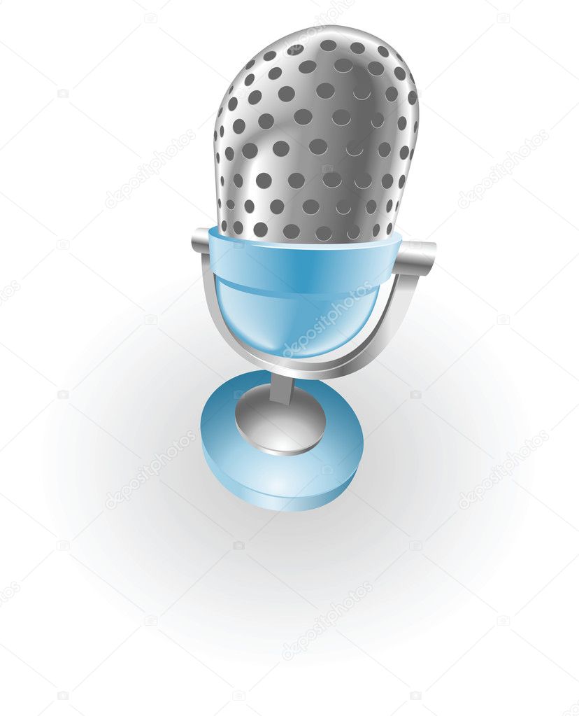 Old Microphone Illustration