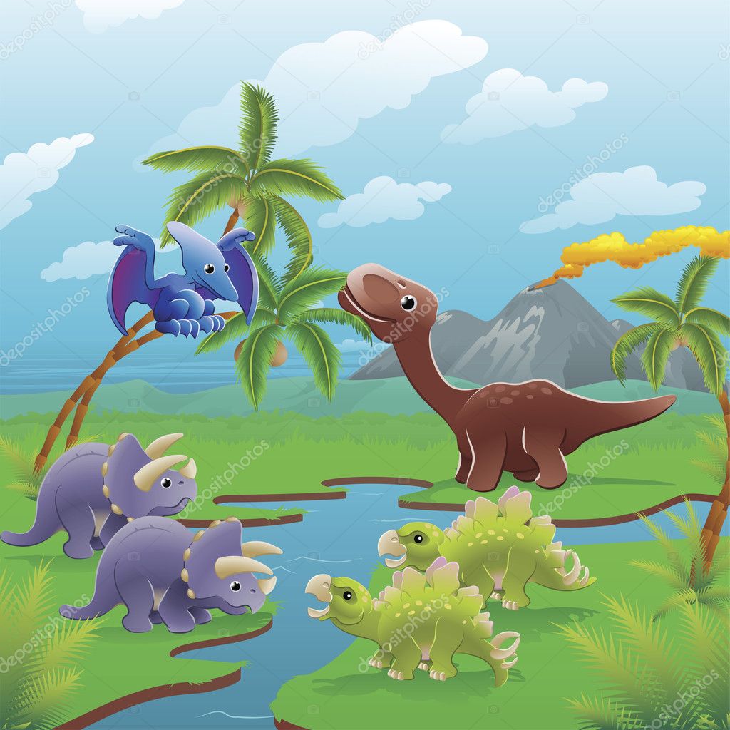 Dinosaur Scene